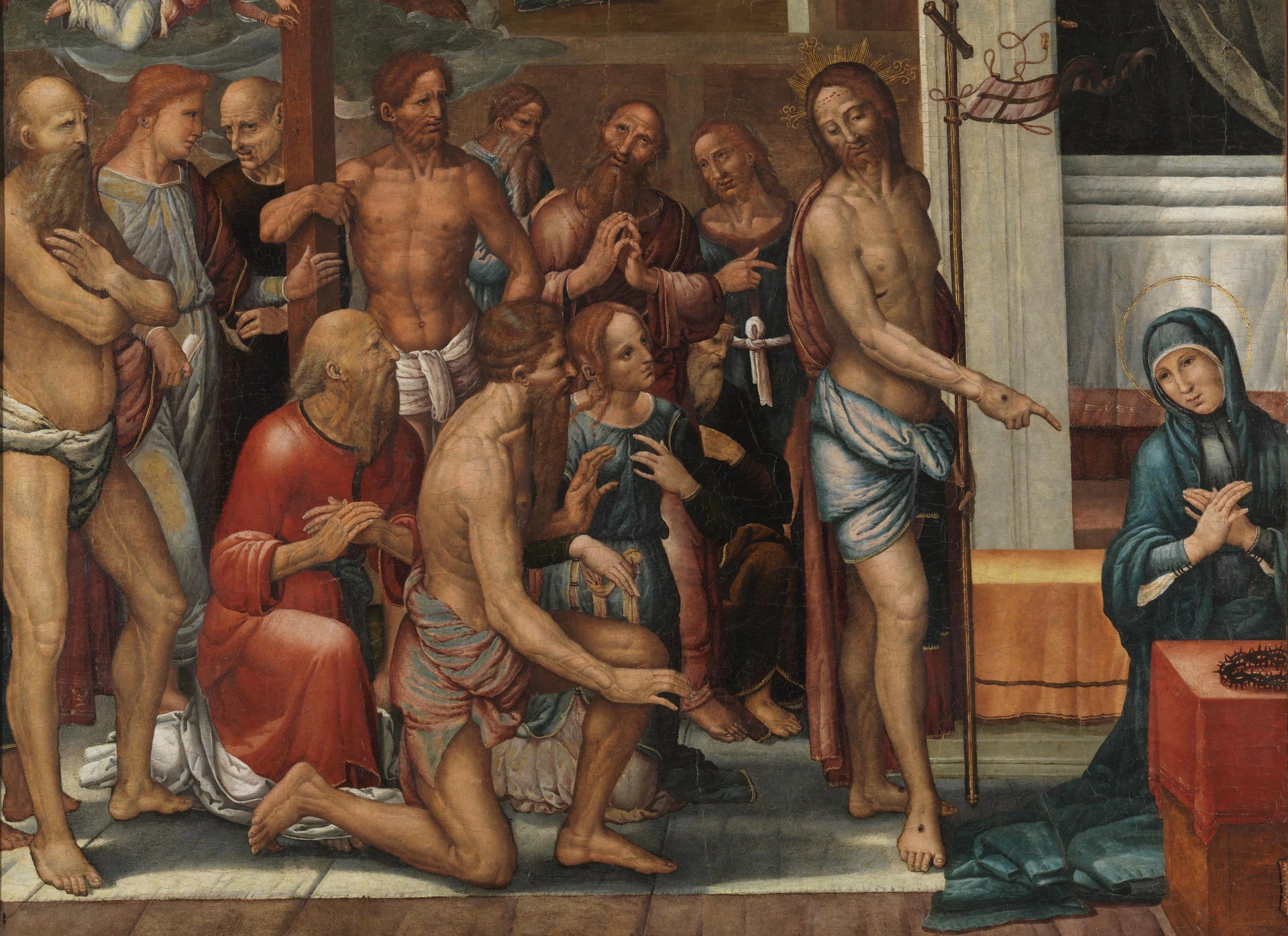 Le Christ présente les Rachetés des Limbes à la Vierge - Fernando Yáñez de la Almedina
