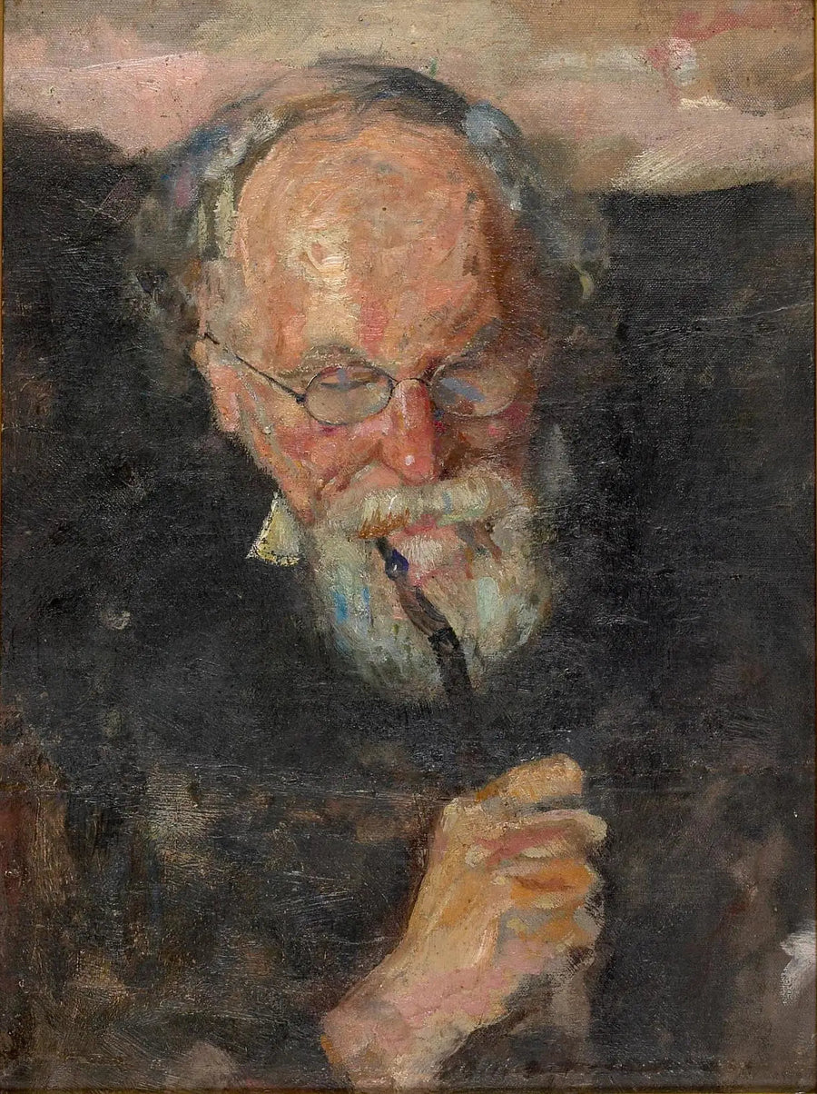Christian Munch with Pipe - Edvard Munch