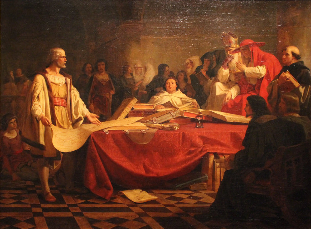 Christophe Colomb devant le conseil de Salamanque - Emanuel Leutze - Alpha Reproduction