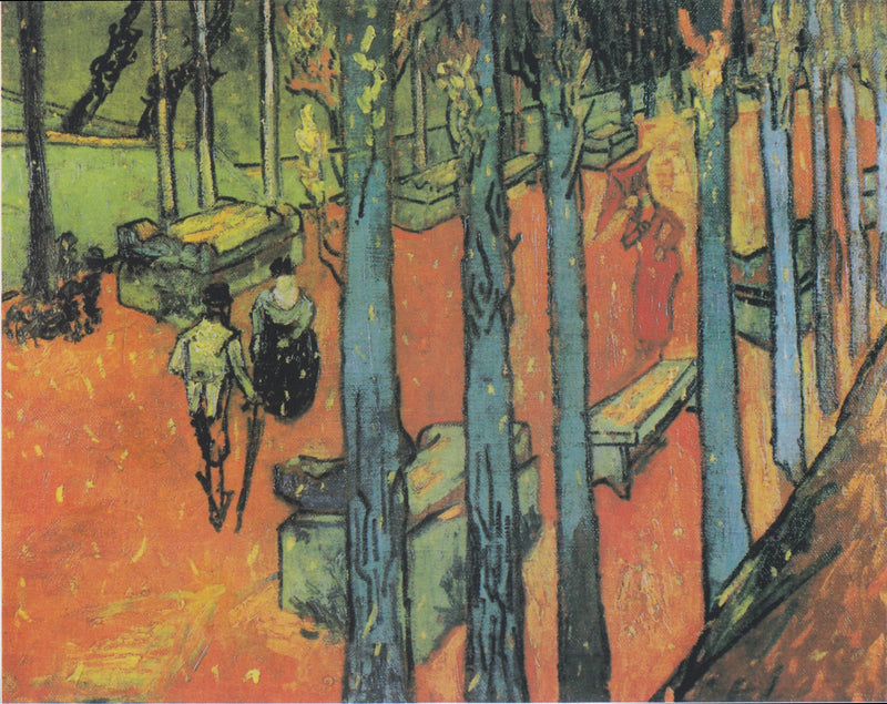 The Alyscamps: Autumn Leaves Falling - Vincent van Gogh