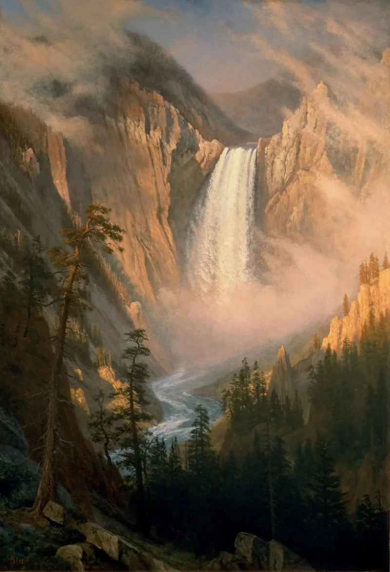 Yellowstone Falls - Albert Bierstadt