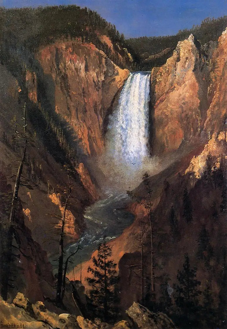 Yellowstone Falls - Albert Bierstadt