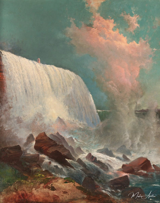 Chutes du Niagara par Edward Moran, c. 1865-75 - Edward Moran - Reproductions de tableaux et peintures haut de gamme