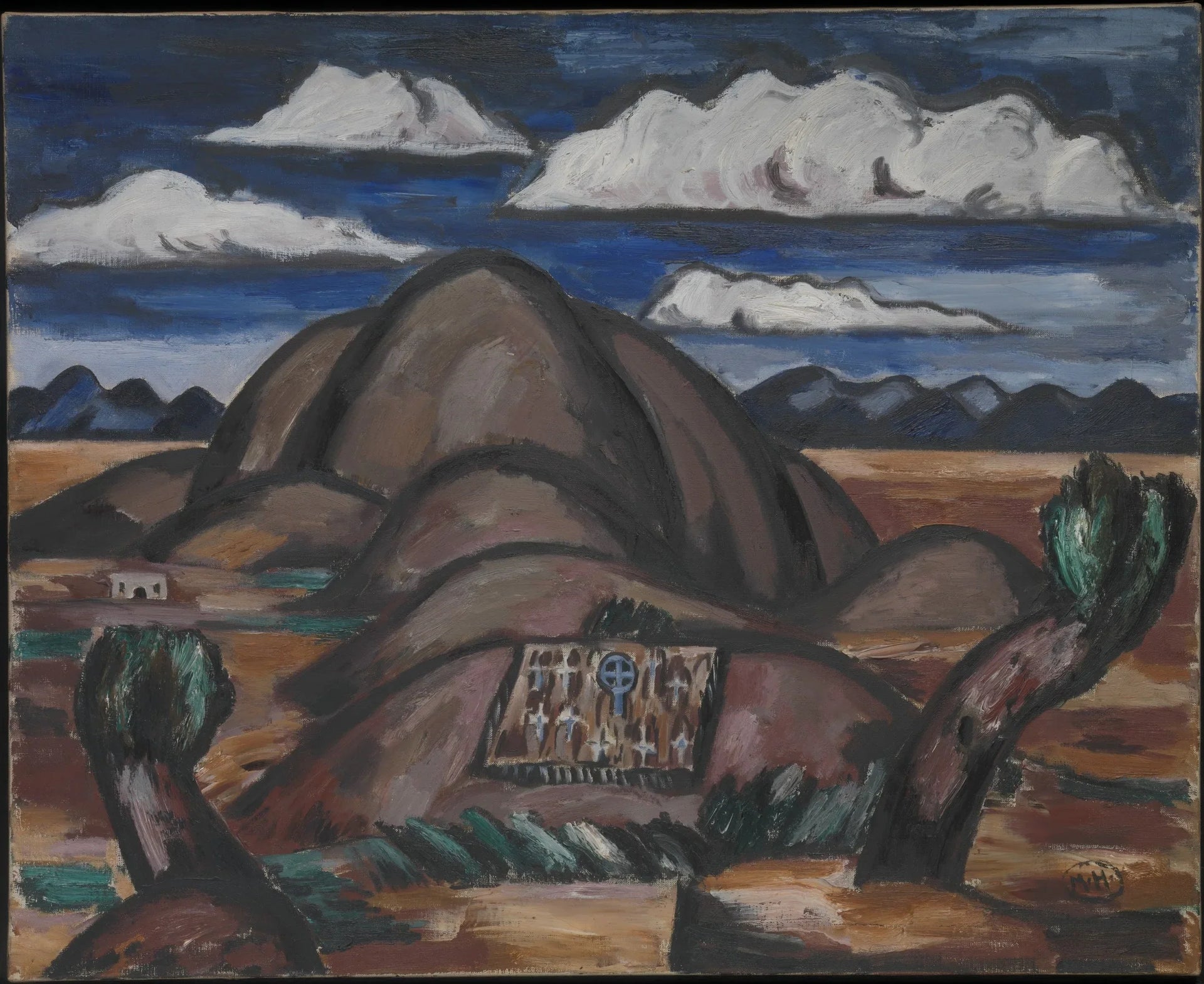 Cimetière, Nouveau-Mexique - Marsden Hartley image 1 tableau peint à l’huile sur toile