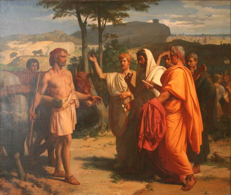Cincinnatus receiving the ambassadors tasked with bringing him the insignia of dictatorship - Alexandre Cabanel
