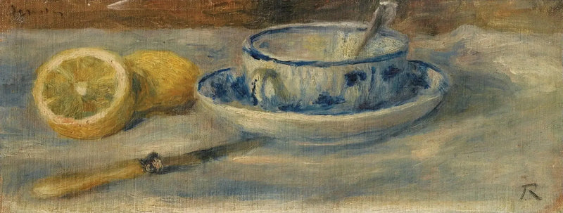 Lemon and Blue Cup - Fragment - Pierre-Auguste Renoir