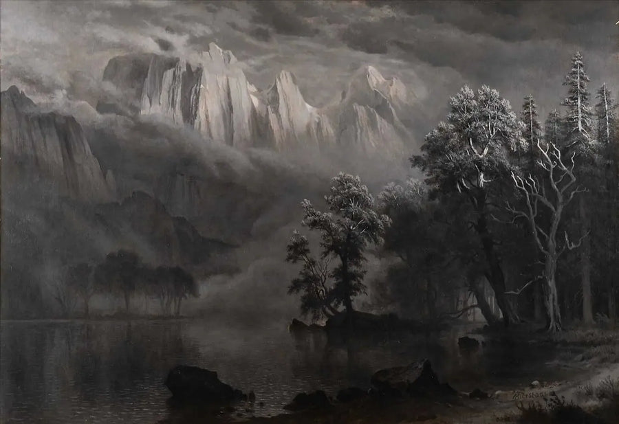 Moonlight over Yosemite - Albert Bierstadt