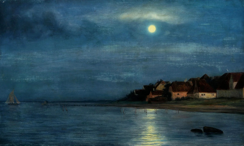 Moonlight. Hellebæk - Carl Heinrich Bloch