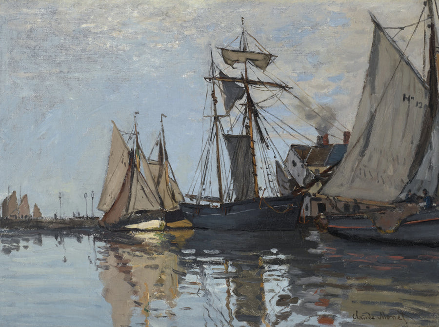 Boats in the Port of Honfleur - Claude Monet