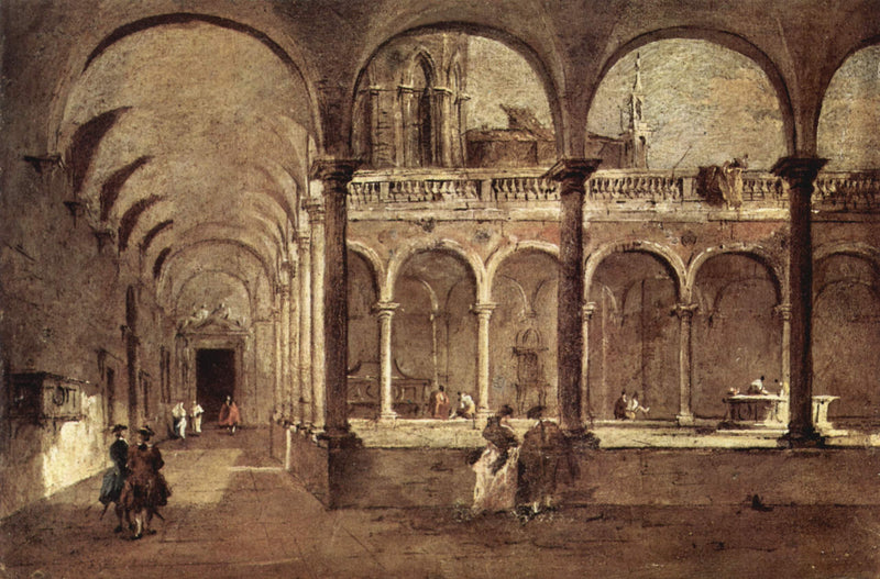 Cloître à Venise - Francesco Guardi