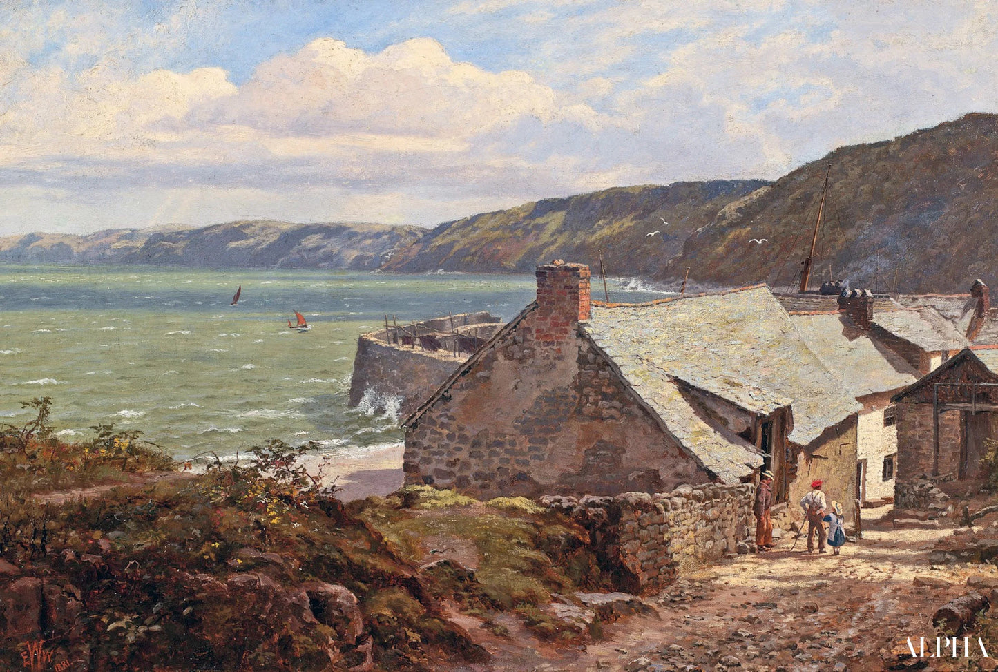 Clovelly (1881) - Edward Wilkins Waite - High-end reproductions of paintings and artworks