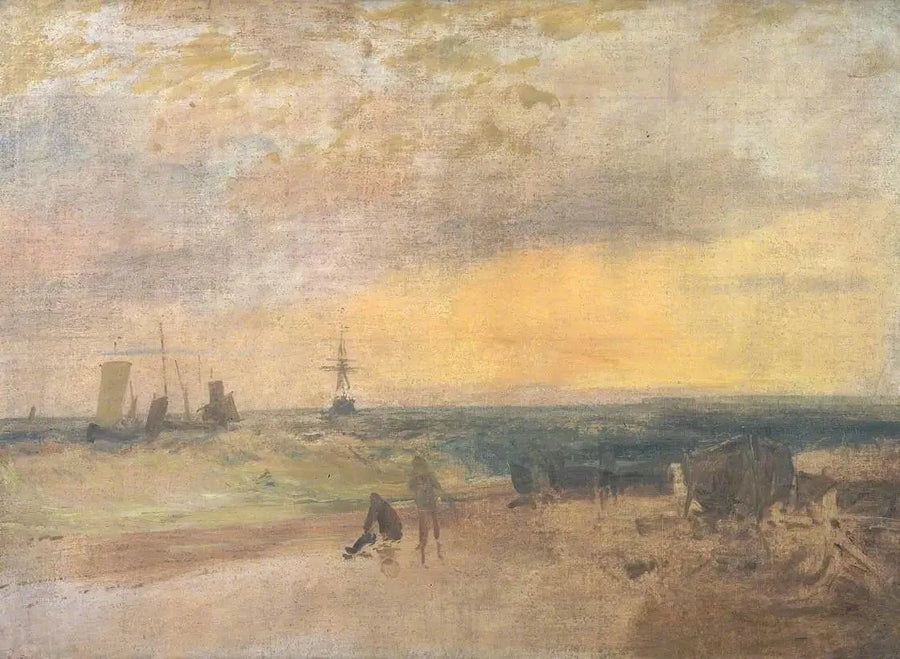Coast Scene with Fishermen and Boats - J. M. W. Turner