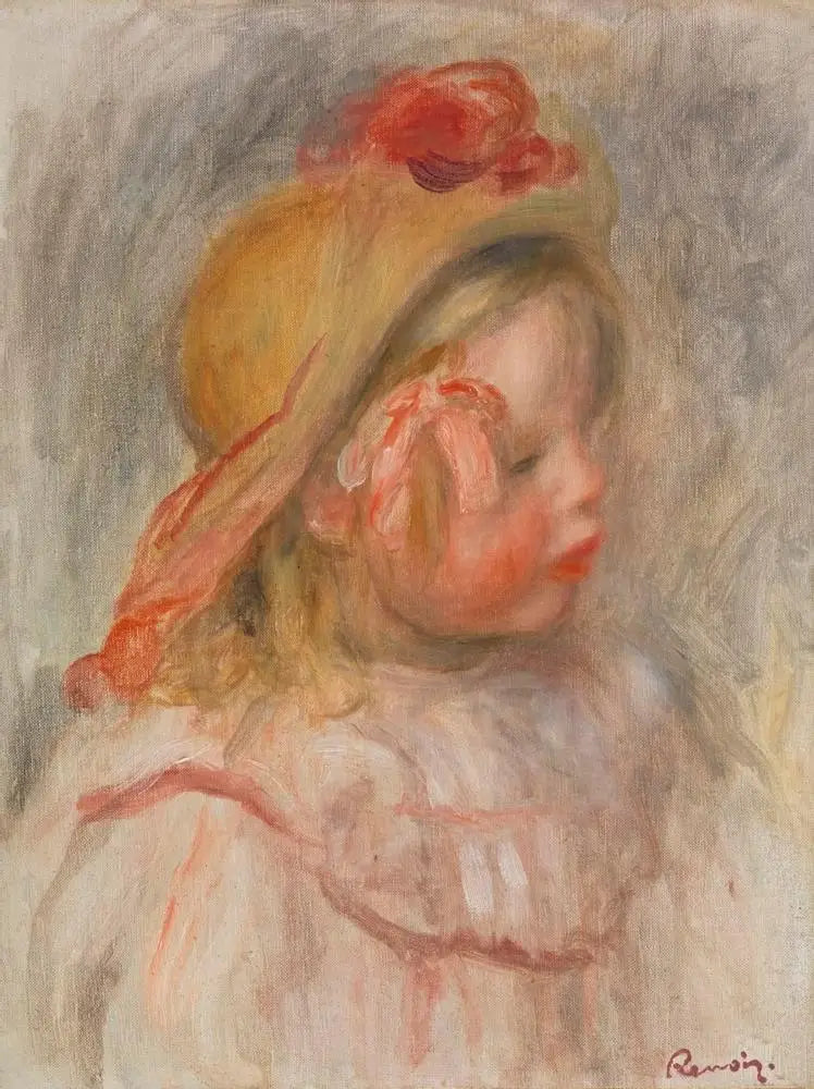 Coco in a Straw Hat - Pierre-Auguste Renoir
