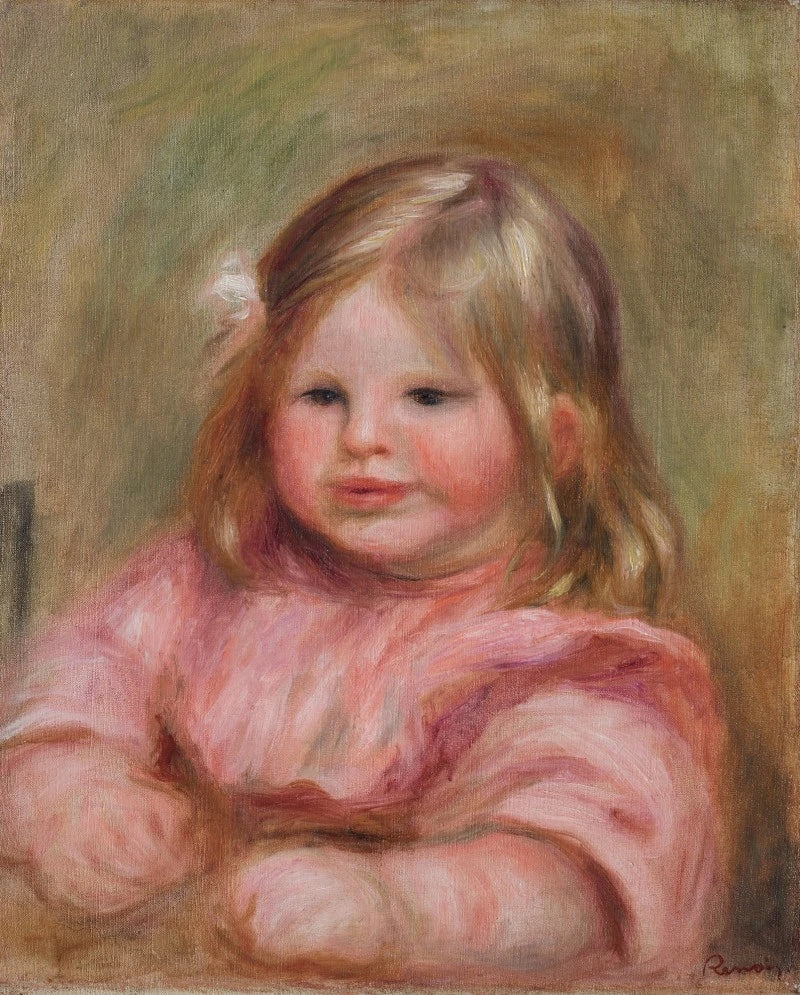 Coco on a pink background - Pierre-Auguste Renoir