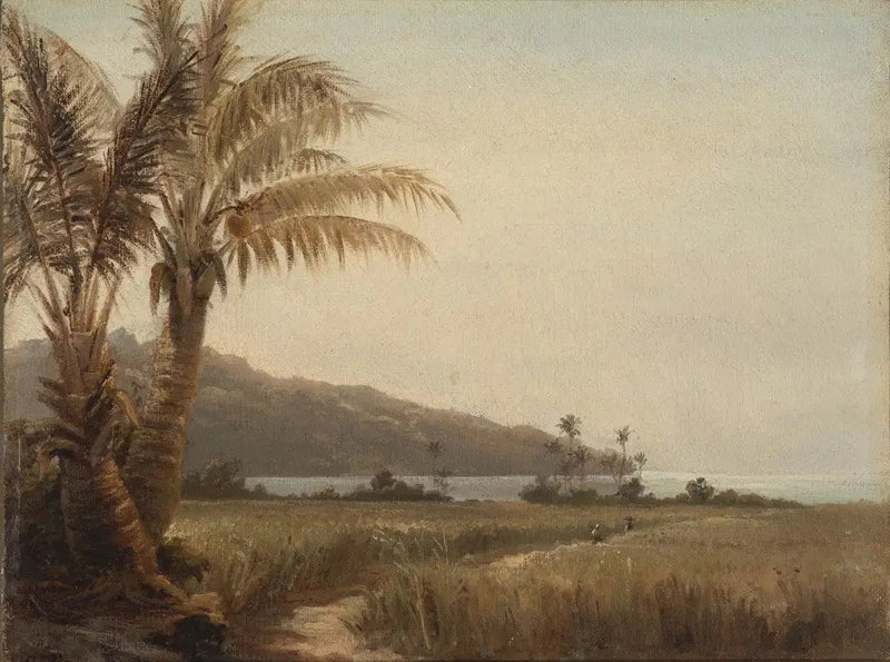Palm Trees by the Sea - Camille Pissarro