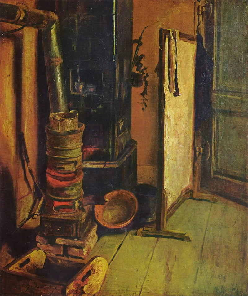 Workshop Corner. The Stove - Eugène Delacroix