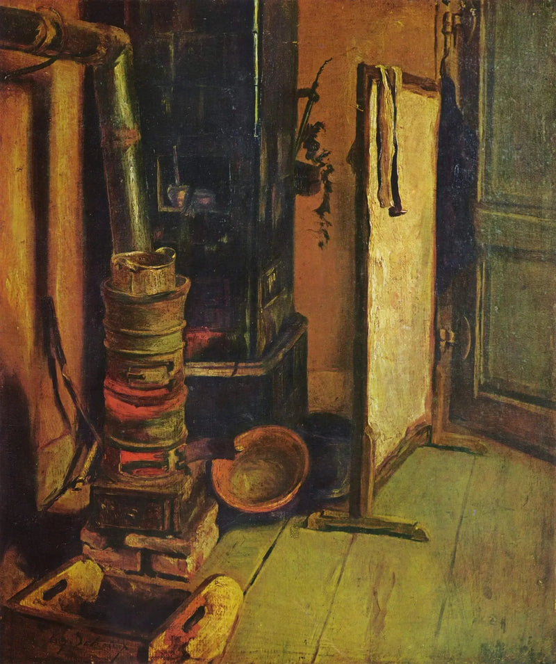 Workshop Corner. The Stove - Eugène Delacroix