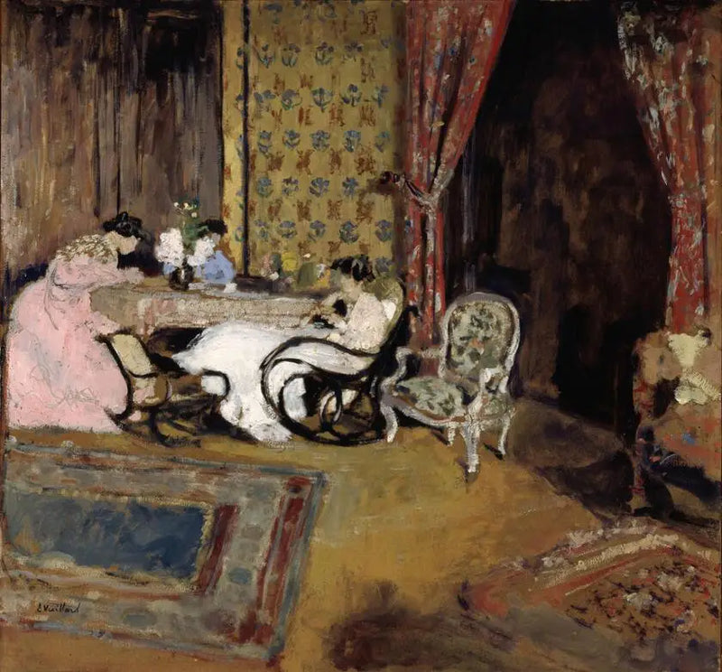 Interior Corner, the Three Ladies in the Living Room - Édouard Vuillard