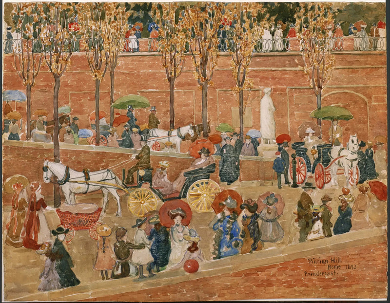 Pincio Hill, Rome - Maurice Prendergast