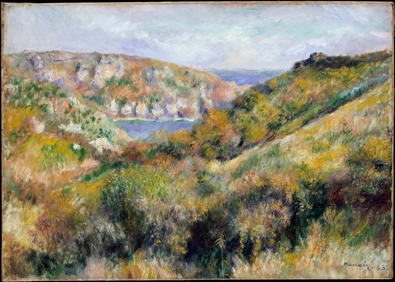 Hills around the bay of Moulin Huet, Guernsey - Pierre-Auguste Renoir