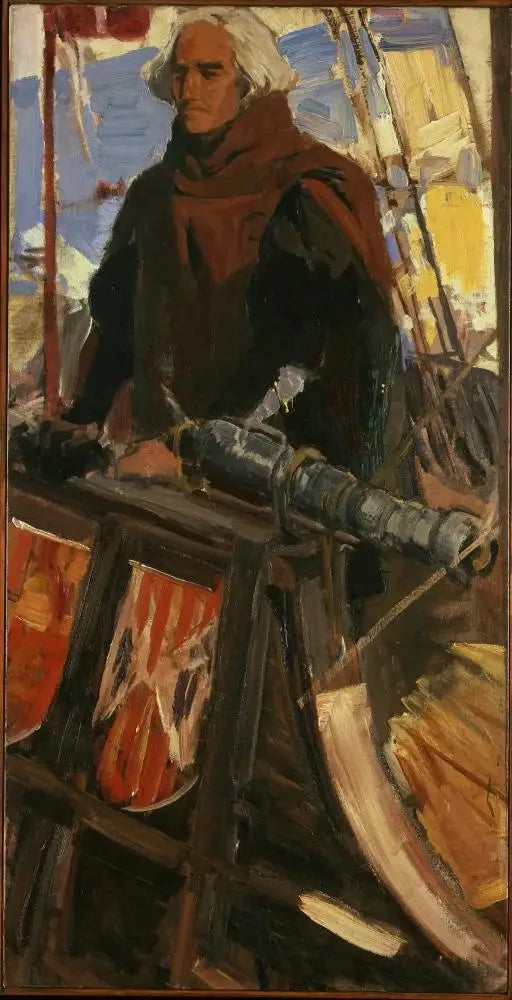 Columbus Leaving Palos (At Gunwhale, with Falconet) - Joaquín Sorolla
