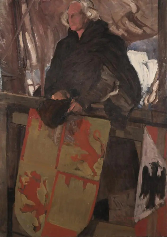 Columbus Leaving Palos (with coat of arms) - Joaquín Sorolla