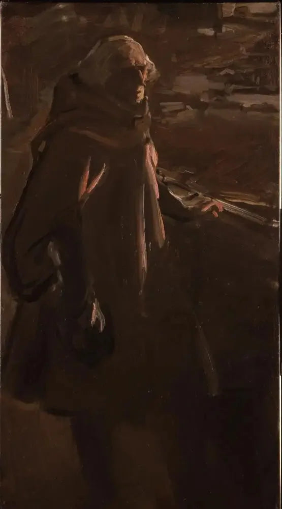 Columbus Leaving Palos (at Night, Right Profile) - Joaquín Sorolla