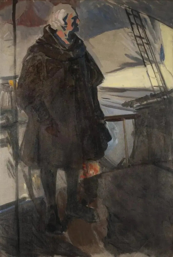 Columbus Leaving Palos (profile to the right, facing the stern) - Joaquín Sorolla