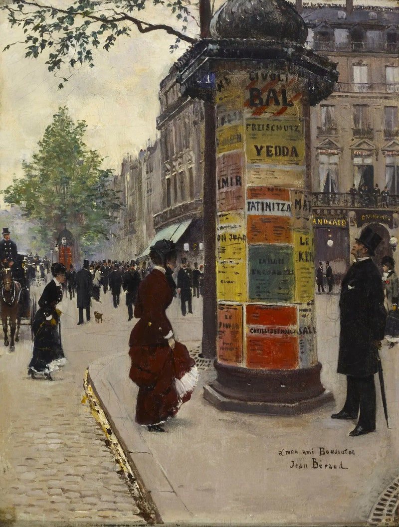 Morris Column at the Grand Café - Jean Béraud