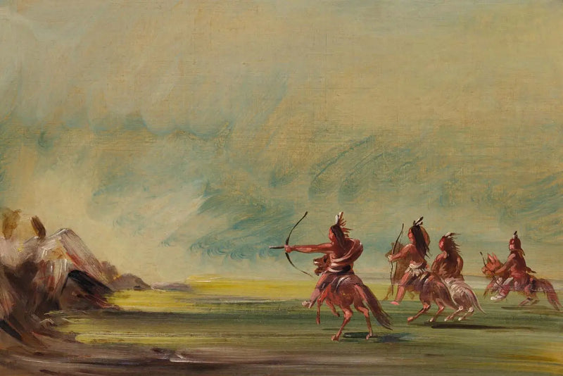 Comanche Giving Arrows to Medicine Rock - George Catlin