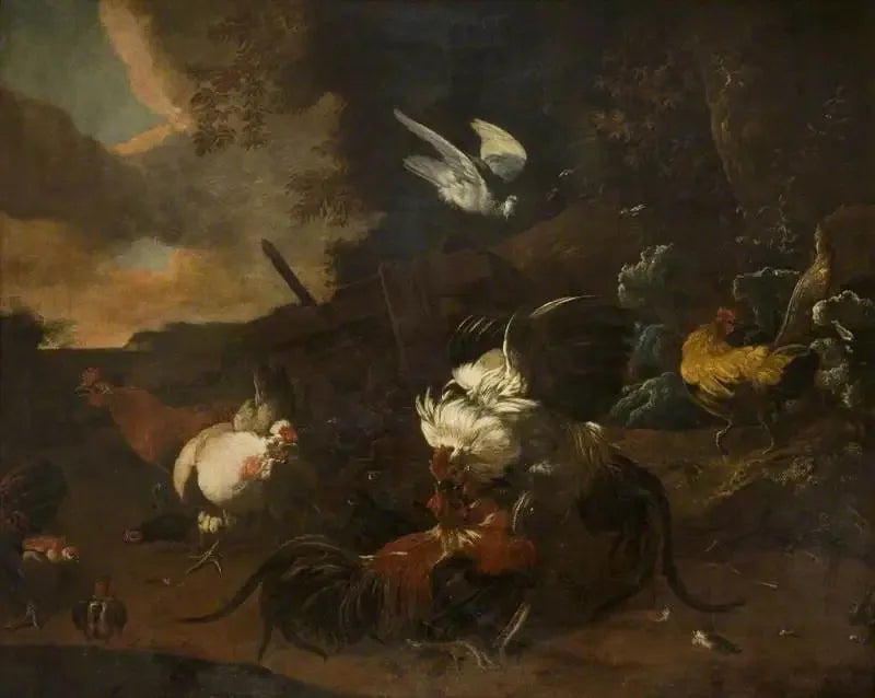 Cockfight ("War and Peace") - Melchior de Hondecoeter