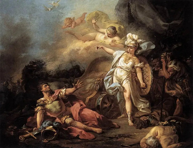 The Battle of Mars against Minerva - Jacques-Louis David