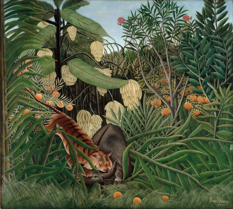 Tiger and Buffalo Fight - Henri Rousseau