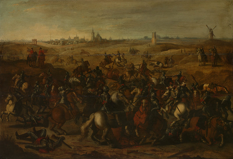 Le combat entre Bréauté et Leckerbeetje sur la Vughterheide, le 5 février 1600 - Artiste inconnu du Rijksmuseum