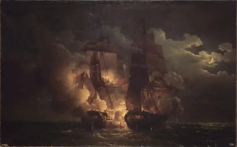 Naval combat near the Loz Islands, February 7, 1813 - Louis-Philippe Crépin