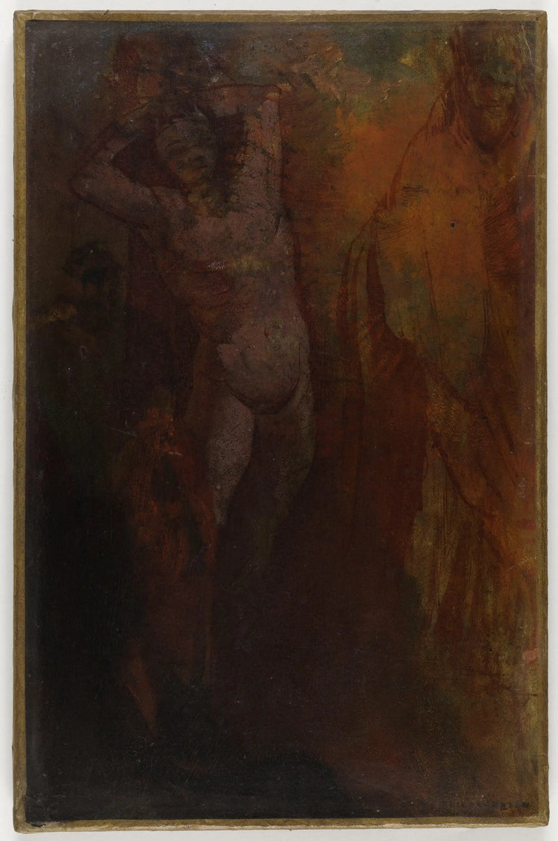 Composition with three characters (Flagellation?) - Odilon Redon