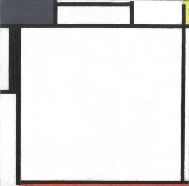 Composition with blue, yellow, black, and red - Piet Mondrian