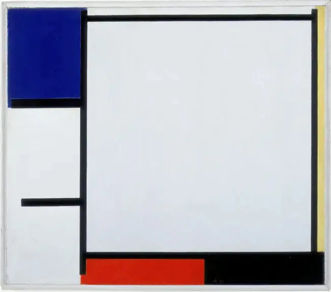 Composition with blue, yellow, red, black, and gray - Piet Mondrian
