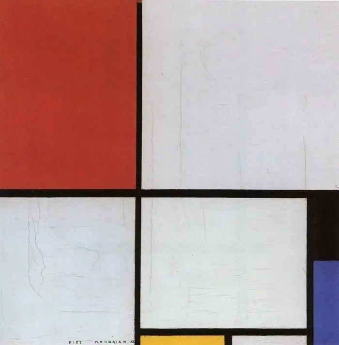 Composition with red, black, blue, and yellow - Piet Mondrian