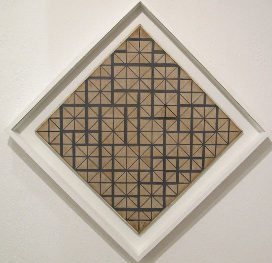 Composition with Grid 4 (Diamond) - Piet Mondrian