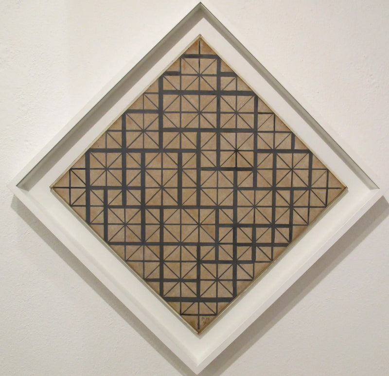 Composition with Grid 4 (Diamond) - Piet Mondrian