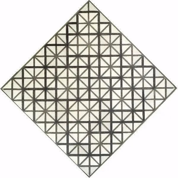 Composition avec lignes grises - Piet Mondrian image 1 reproduction d’œuvre d’art à l’huile