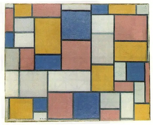 Composition with Color Plans and Gray Lines - Piet Mondrian