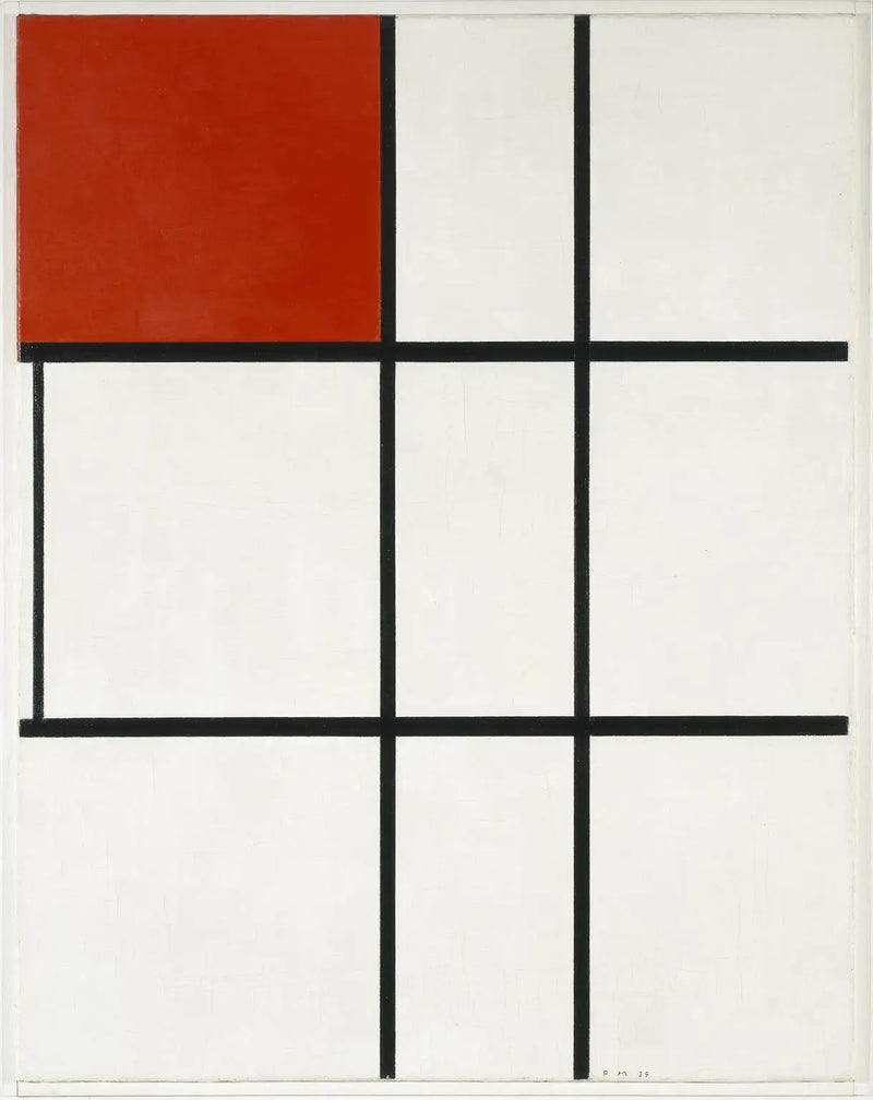 Composition B (No. II) with Red - Piet Mondrian