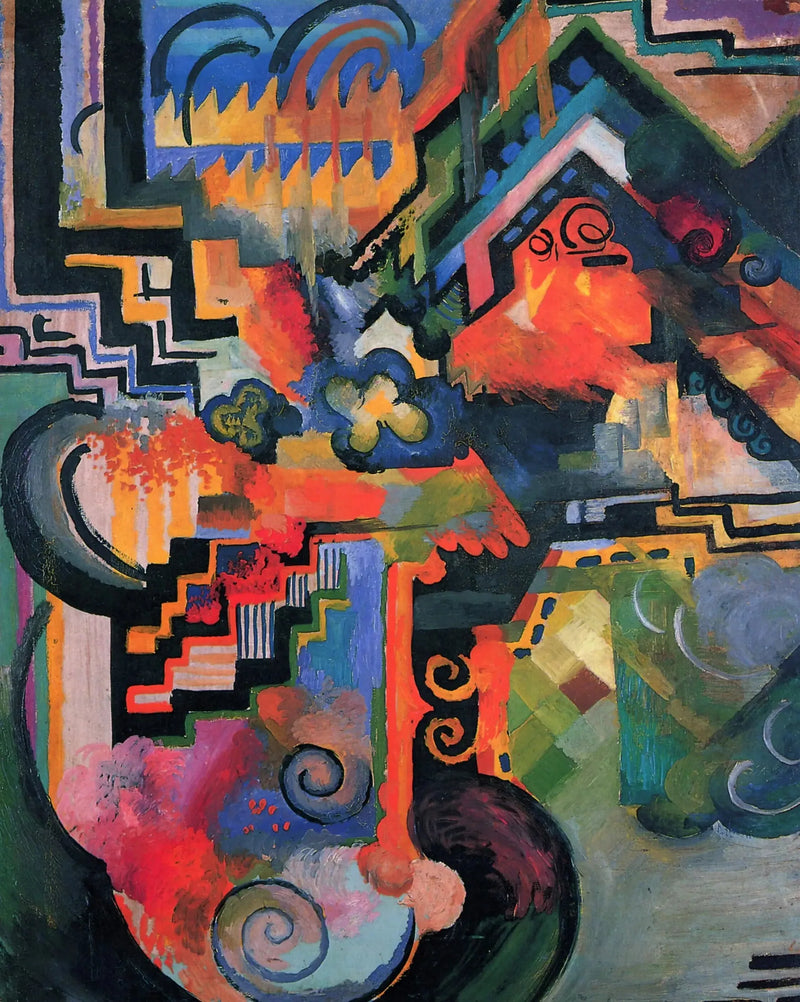 Colorful Composition (Homage to Johann Sebastian Bach) - August Macke