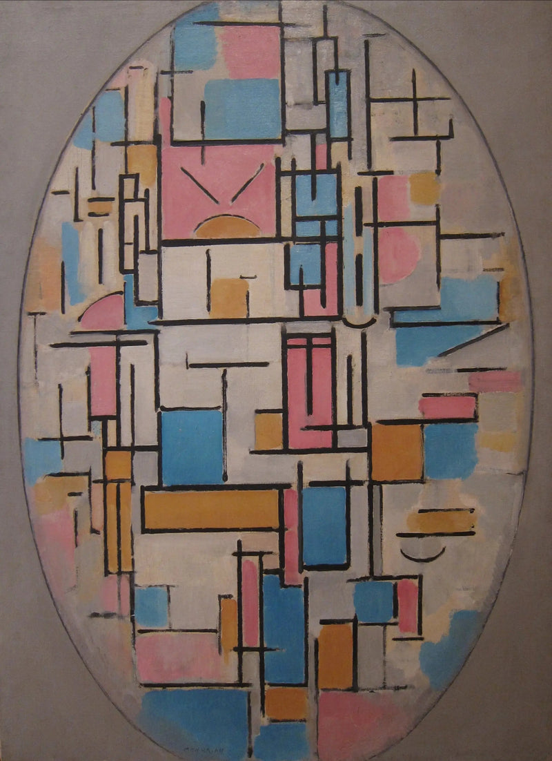 Composition in an Oval with Color Planes 1 - Piet Mondrian