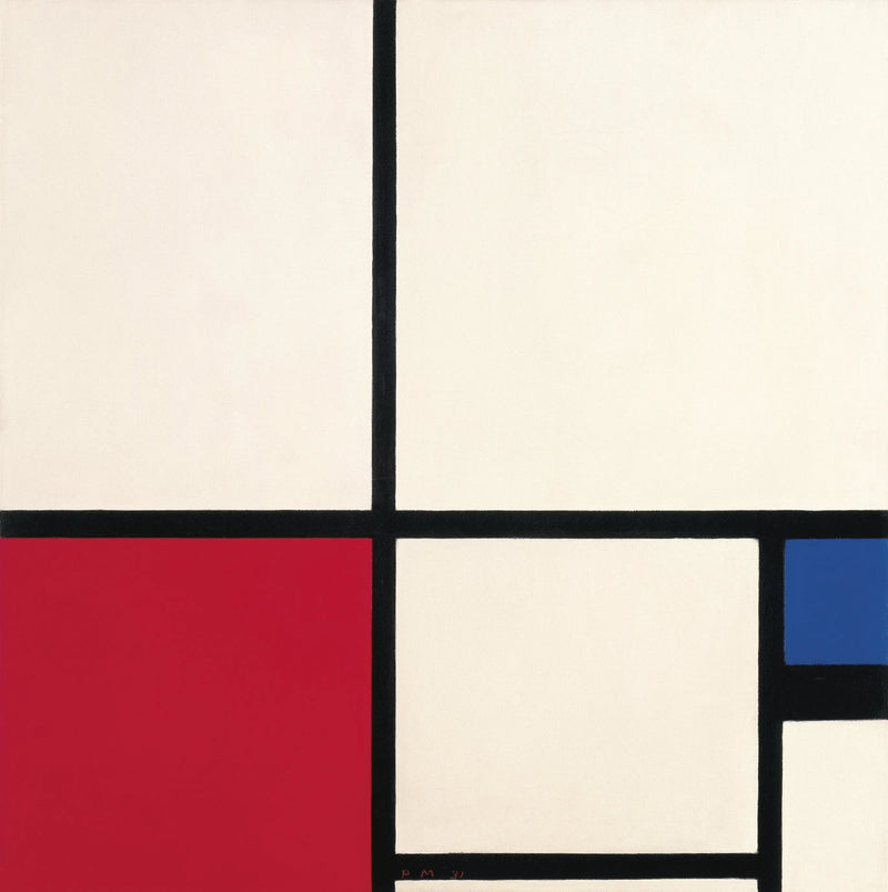 Color Composition / Composition No. I with Red and Blue - Piet Mondrian