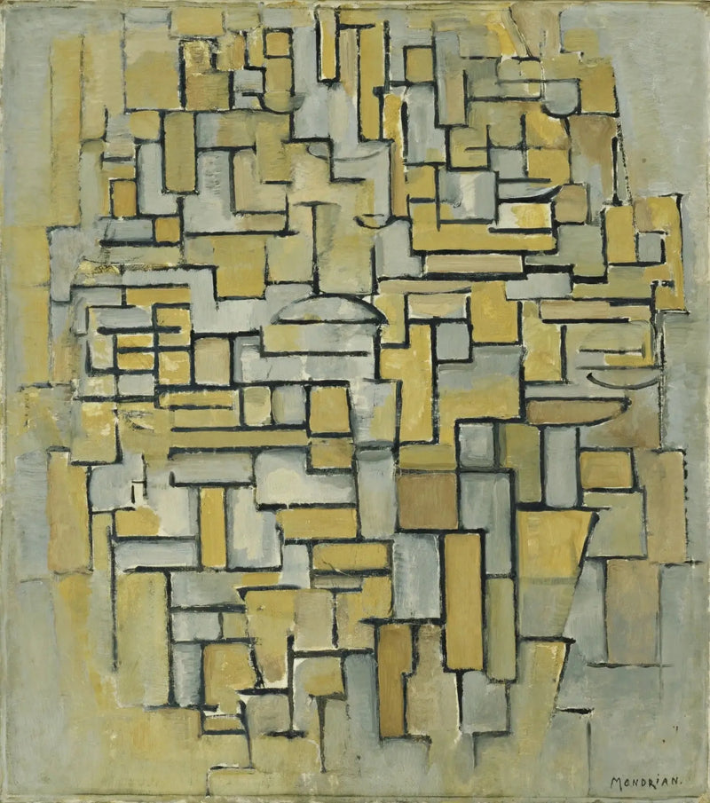 Composition in brown and gray - Piet Mondrian
