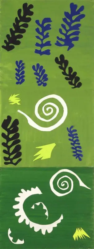 Green Background Composition - Henri Matisse