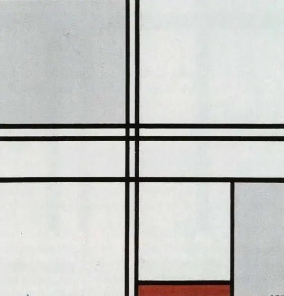Composition (n° 1) Gray-Red - Piet Mondrian